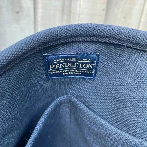 Vintage Pendleton woolen mills tote bag padded plaid pockets inside - Picture 3 of 5